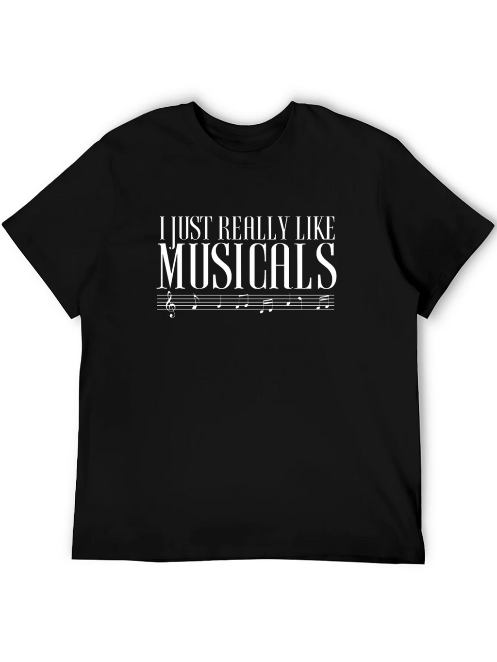 I Just Really Like Musicals Black T-Shirt product image 5