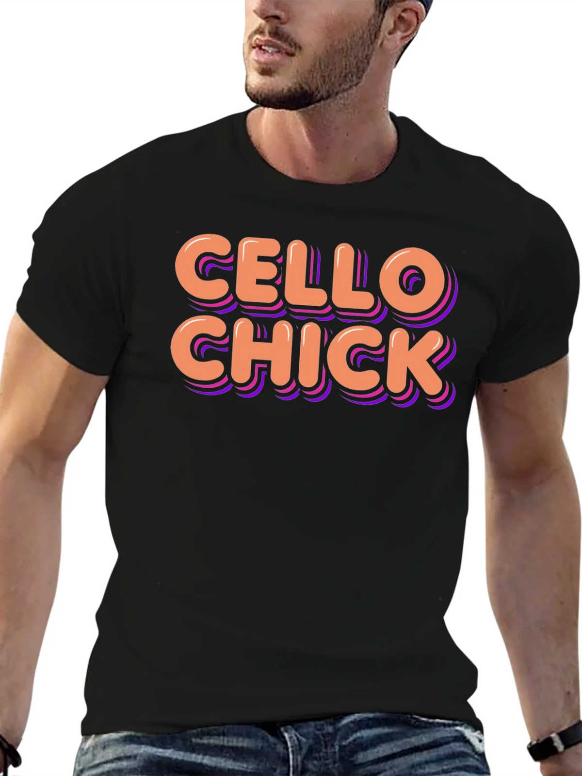 Cello Chick Graphic T-Shirt - Music Lover Tee product image 6