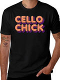 Cello Chick Graphic T-Shirt - Music Lover Tee product image 1