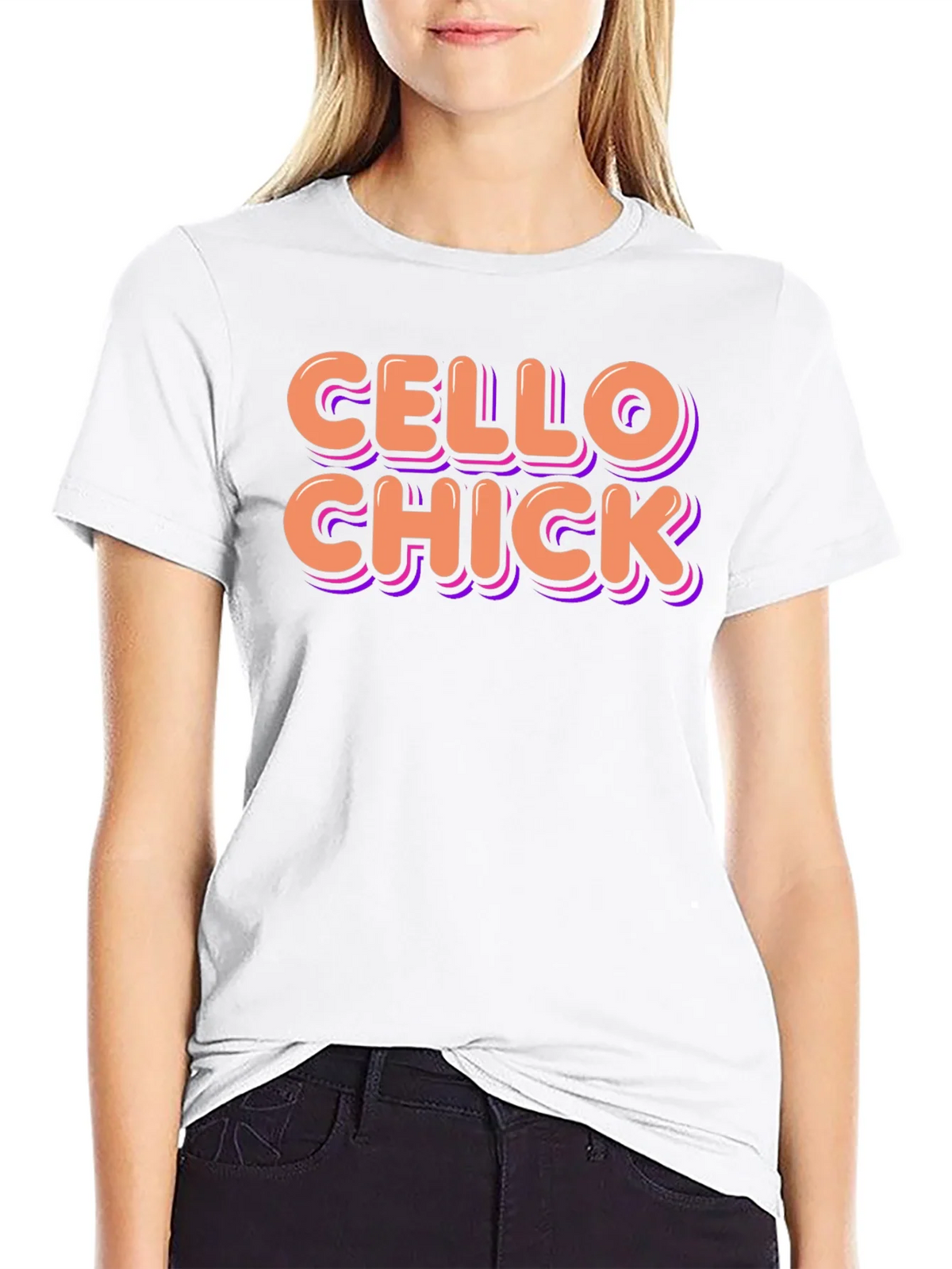 Cello Chick Graphic T-Shirt - Music Lover Tee product image 8