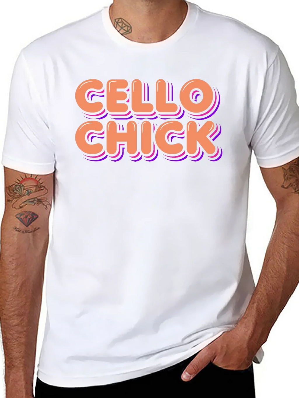 Cello Chick Graphic T-Shirt - Music Lover Tee product image 7