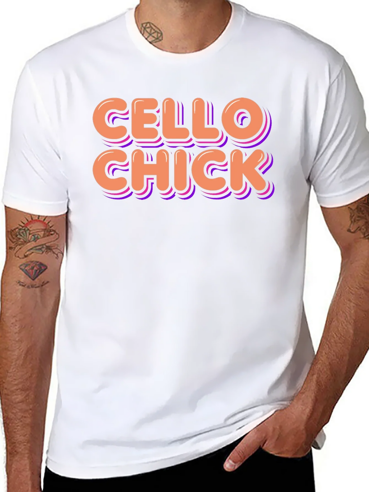Cello Chick Graphic T-Shirt - Music Lover Tee product image 7