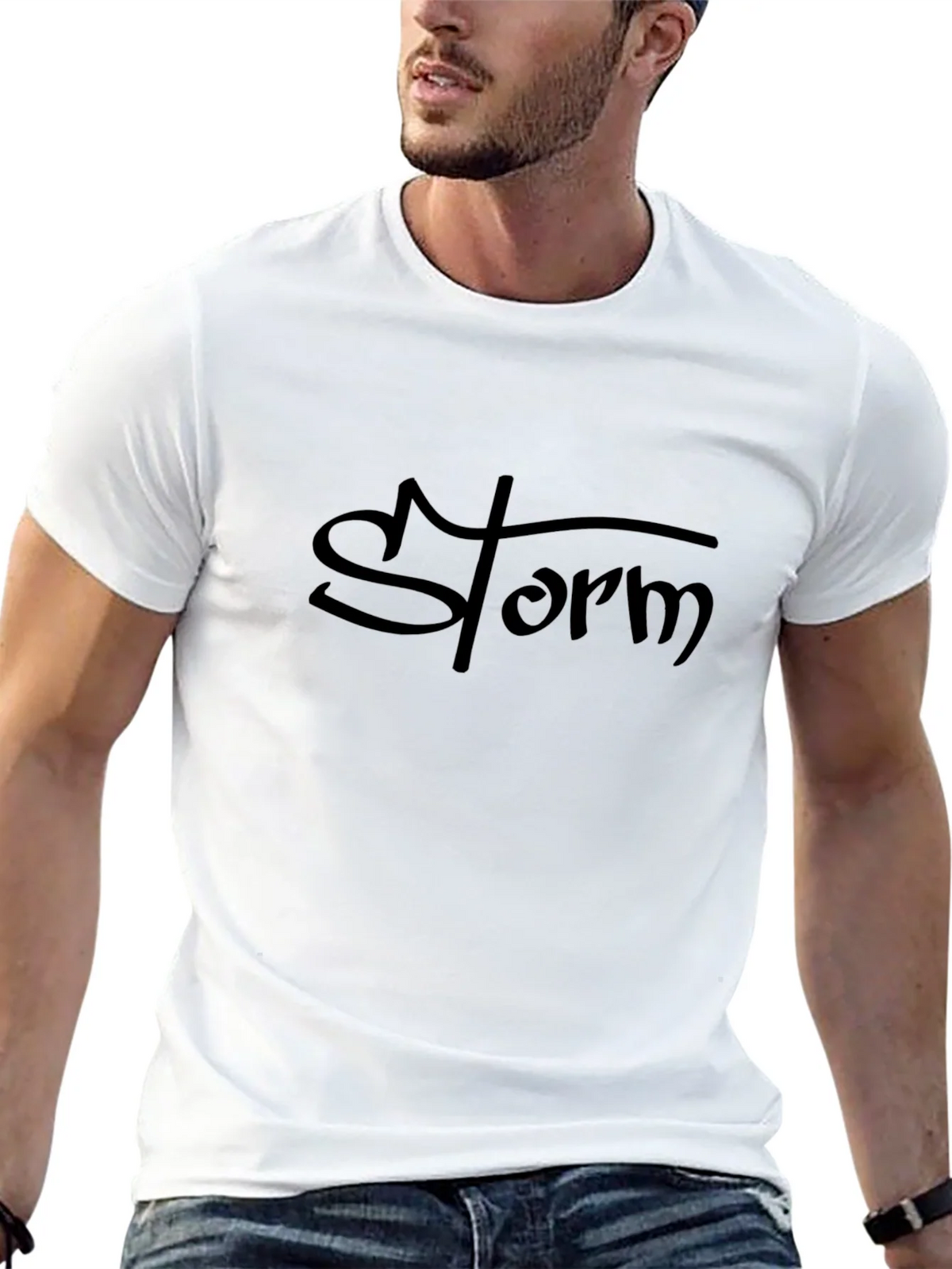 Storm Graphic Black T-Shirt - Casual Comfort product image 9