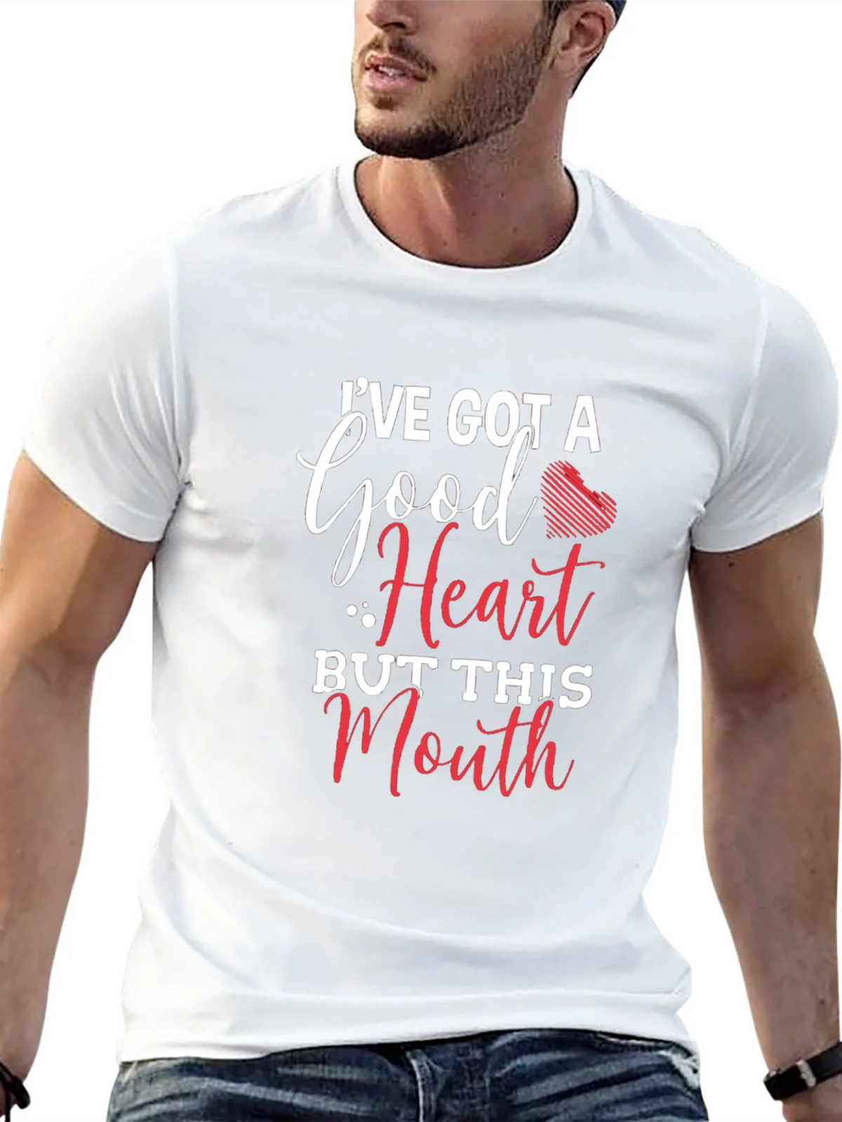 Funny Graphic T-Shirt: Good Heart Sassy Mouth product image 12