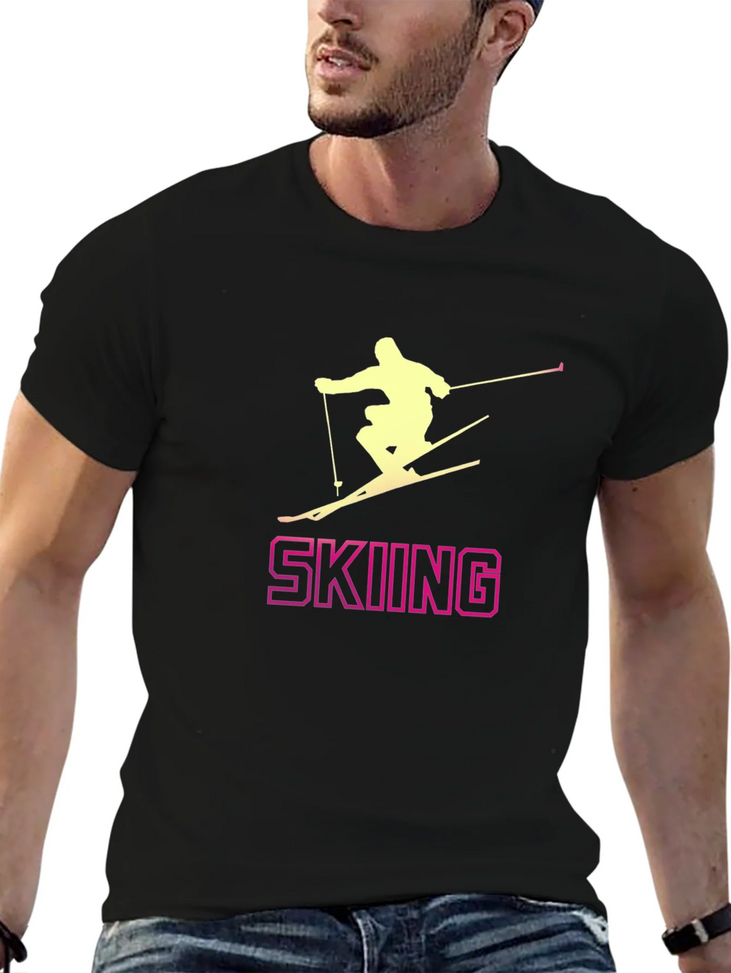 Skiing T-Shirt: Stylish Sportswear for Winter Adventures product image 6