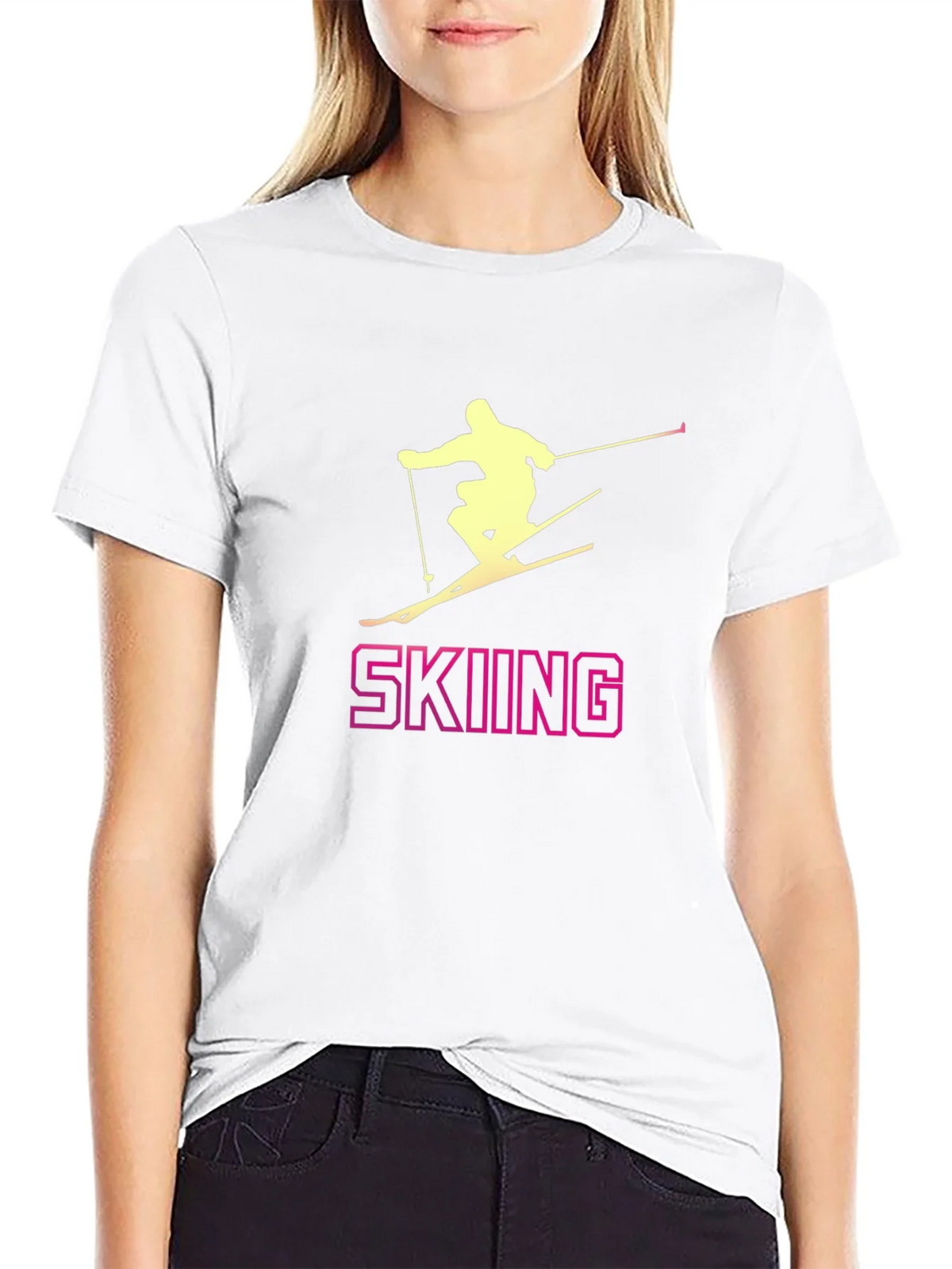 Skiing T-Shirt: Stylish Sportswear for Winter Adventures product image 8
