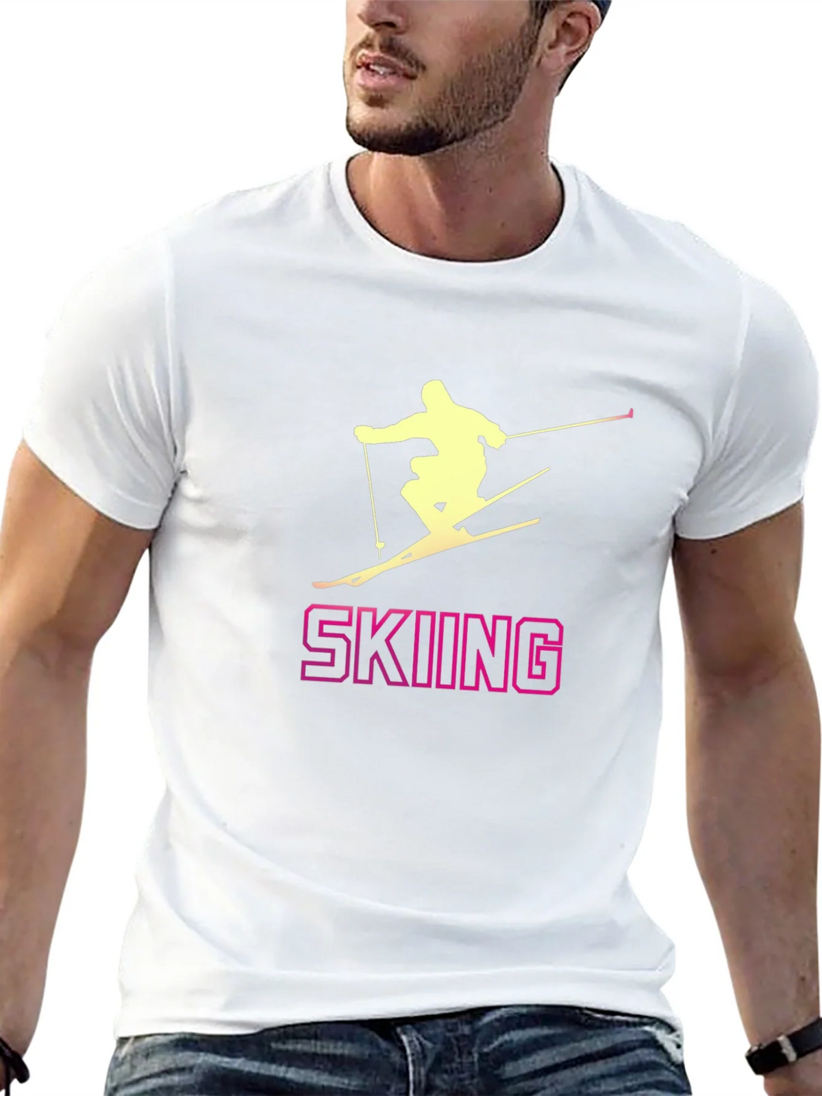 Skiing T-Shirt: Stylish Sportswear for Winter Adventures product image 12
