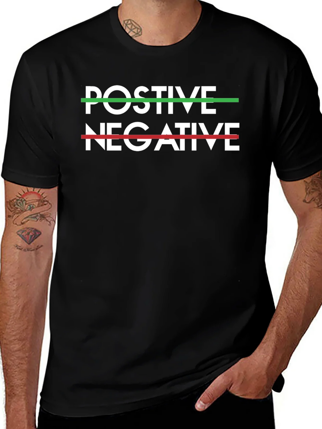 Positive Negative T-Shirt - Crew Neck Tee product image 1