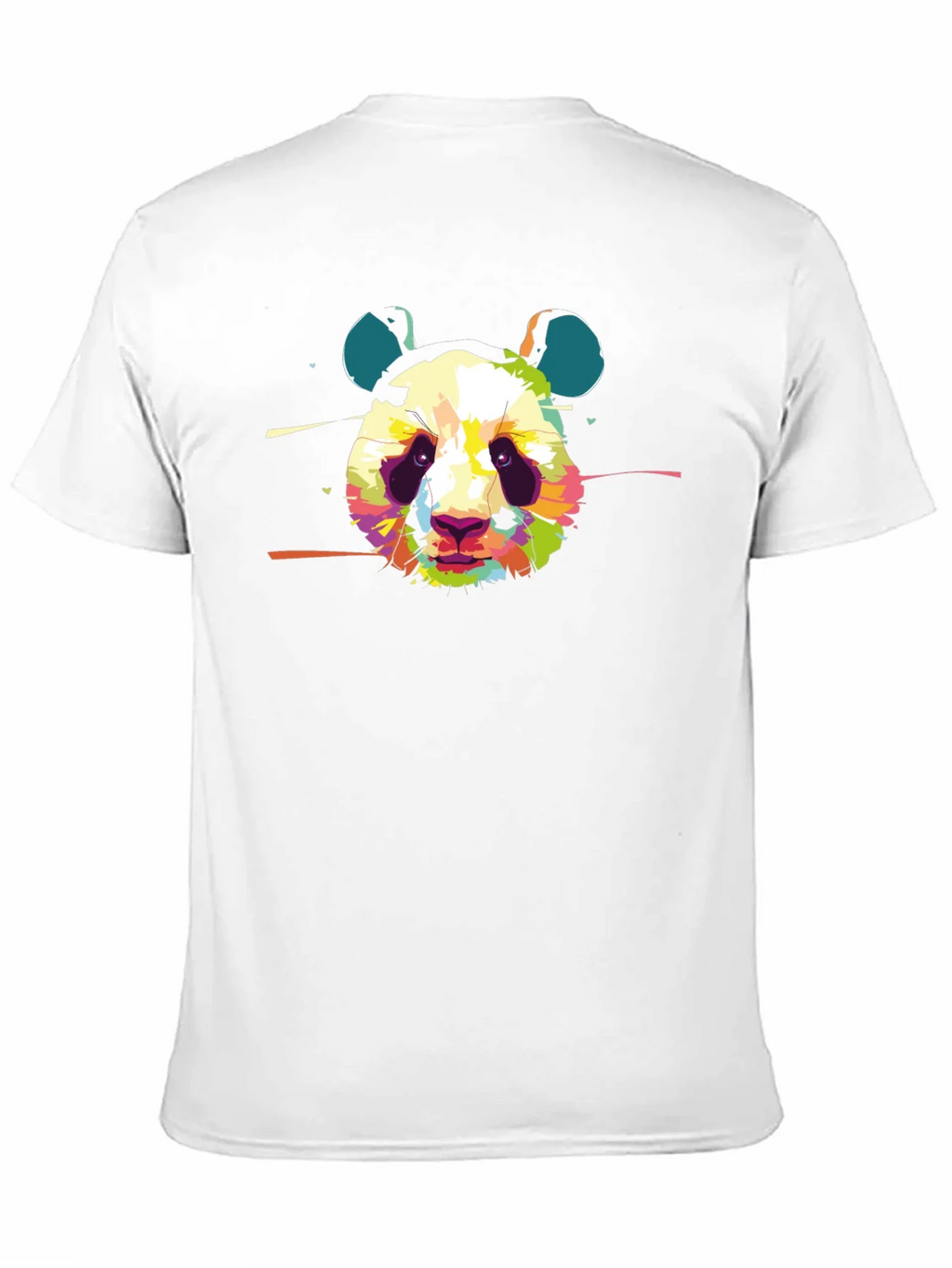 Colorful Panda Graphic Black T-Shirt product image 5
