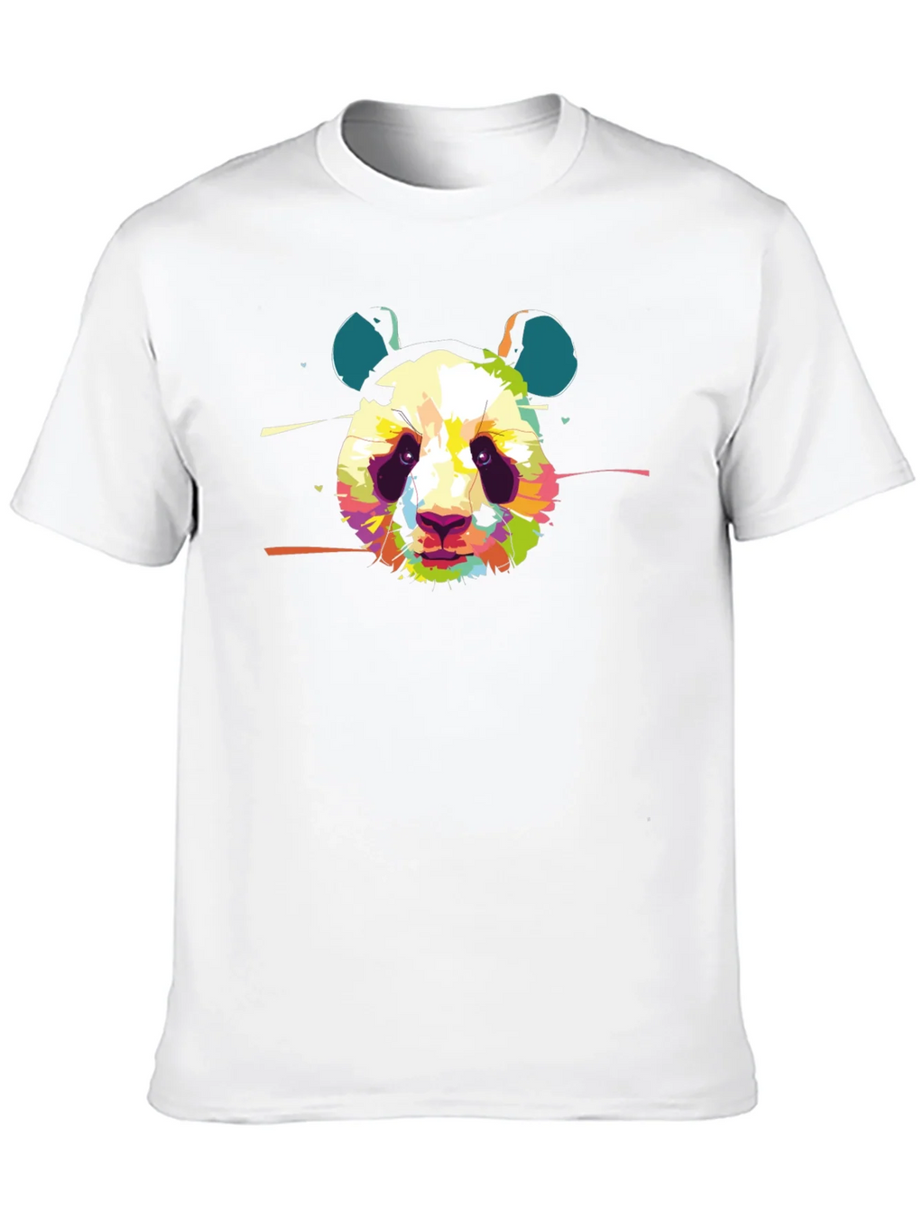 Colorful Panda Graphic Black T-Shirt product image 4