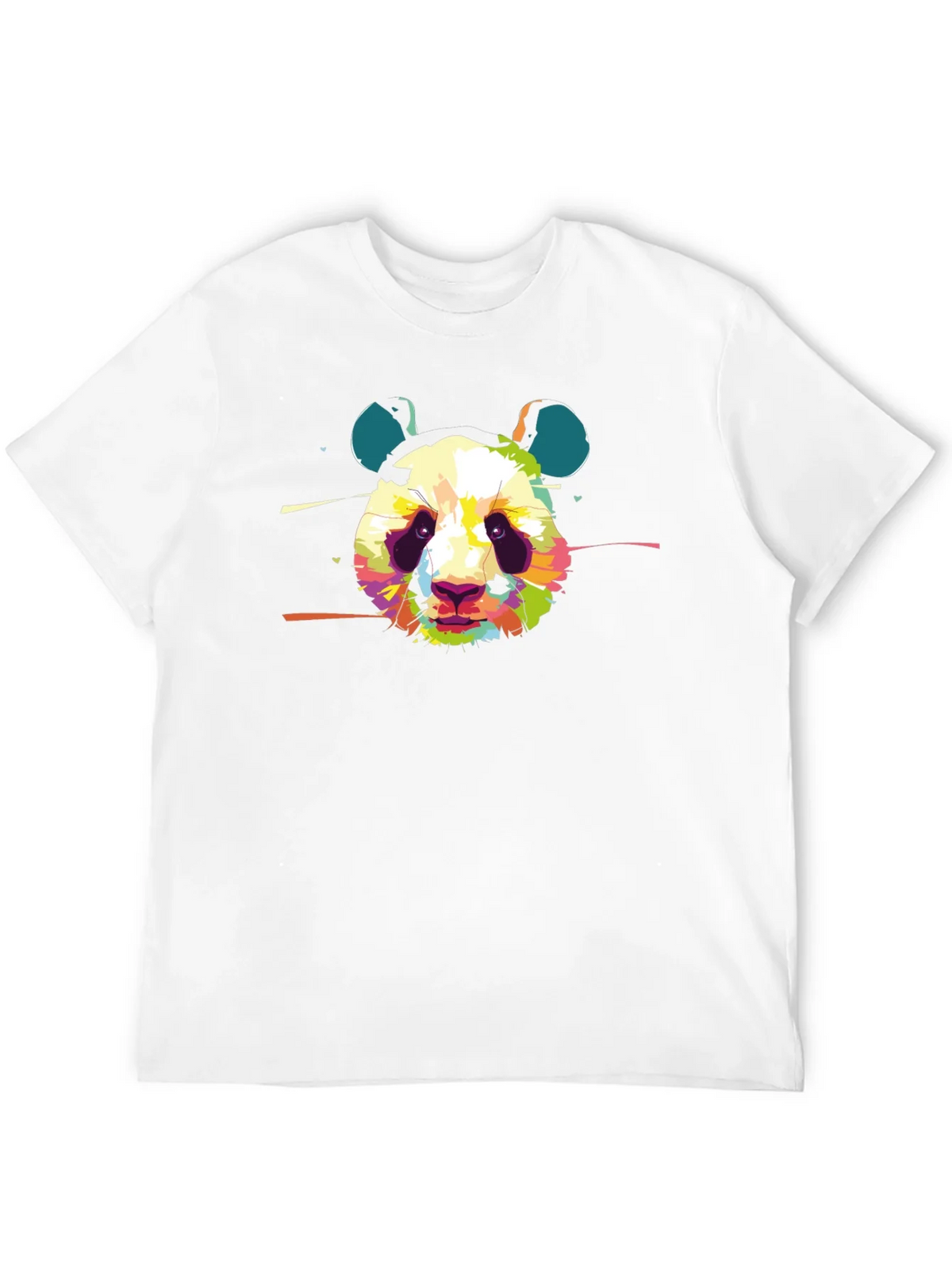 Colorful Panda Graphic Black T-Shirt product image 6