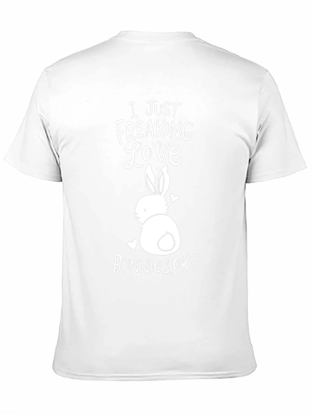 I Just Freaking Love Bunnies Black T-Shirt product image 10