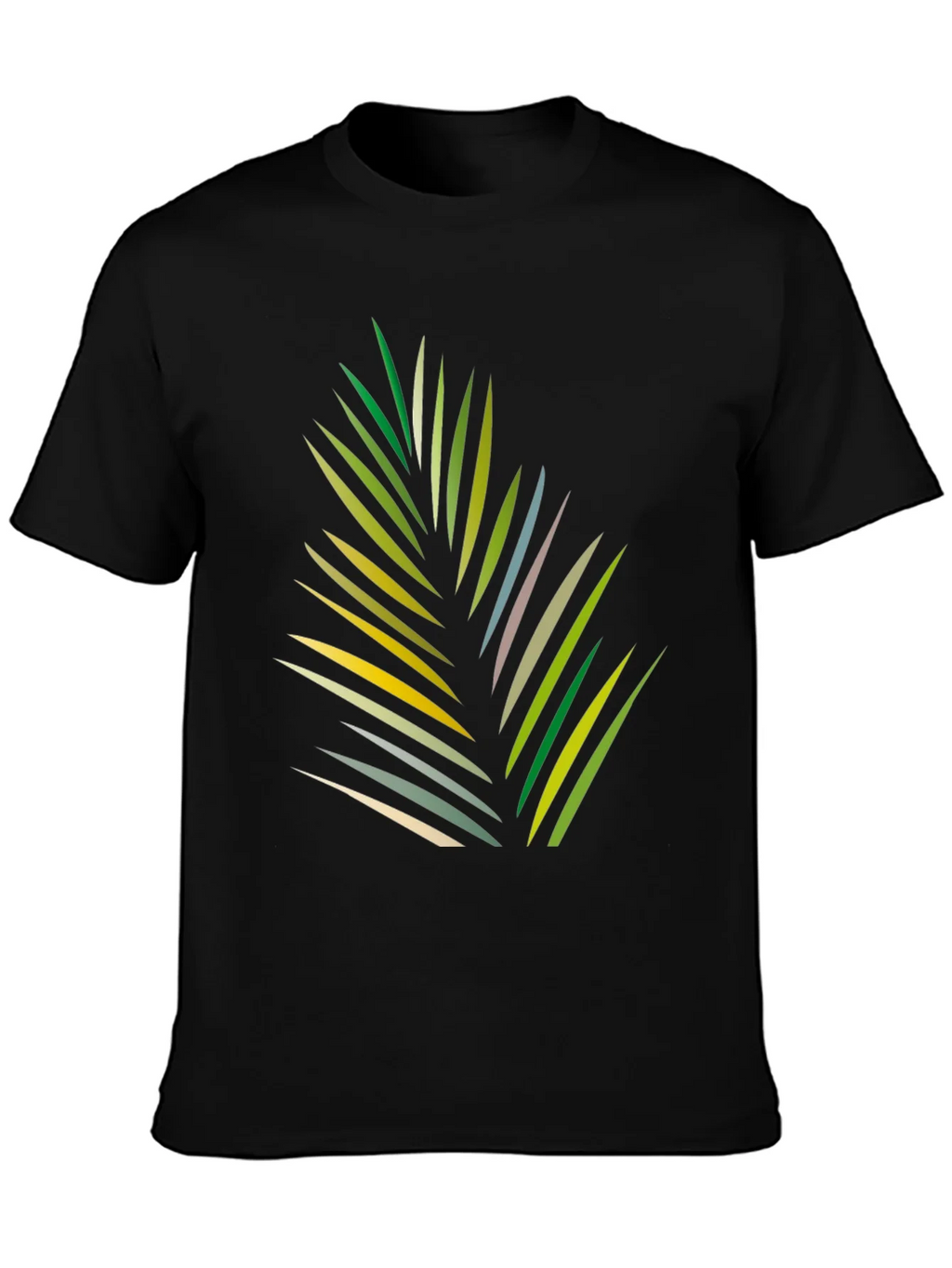Tropical Leaf Graphic Black T-Shirt product image 3
