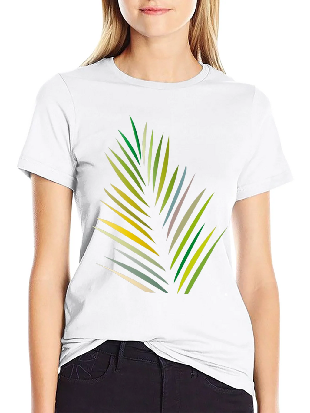 Tropical Leaf Graphic Black T-Shirt product image 8
