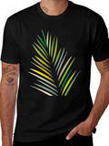 Tropical Leaf Graphic Black T-Shirt product image 1