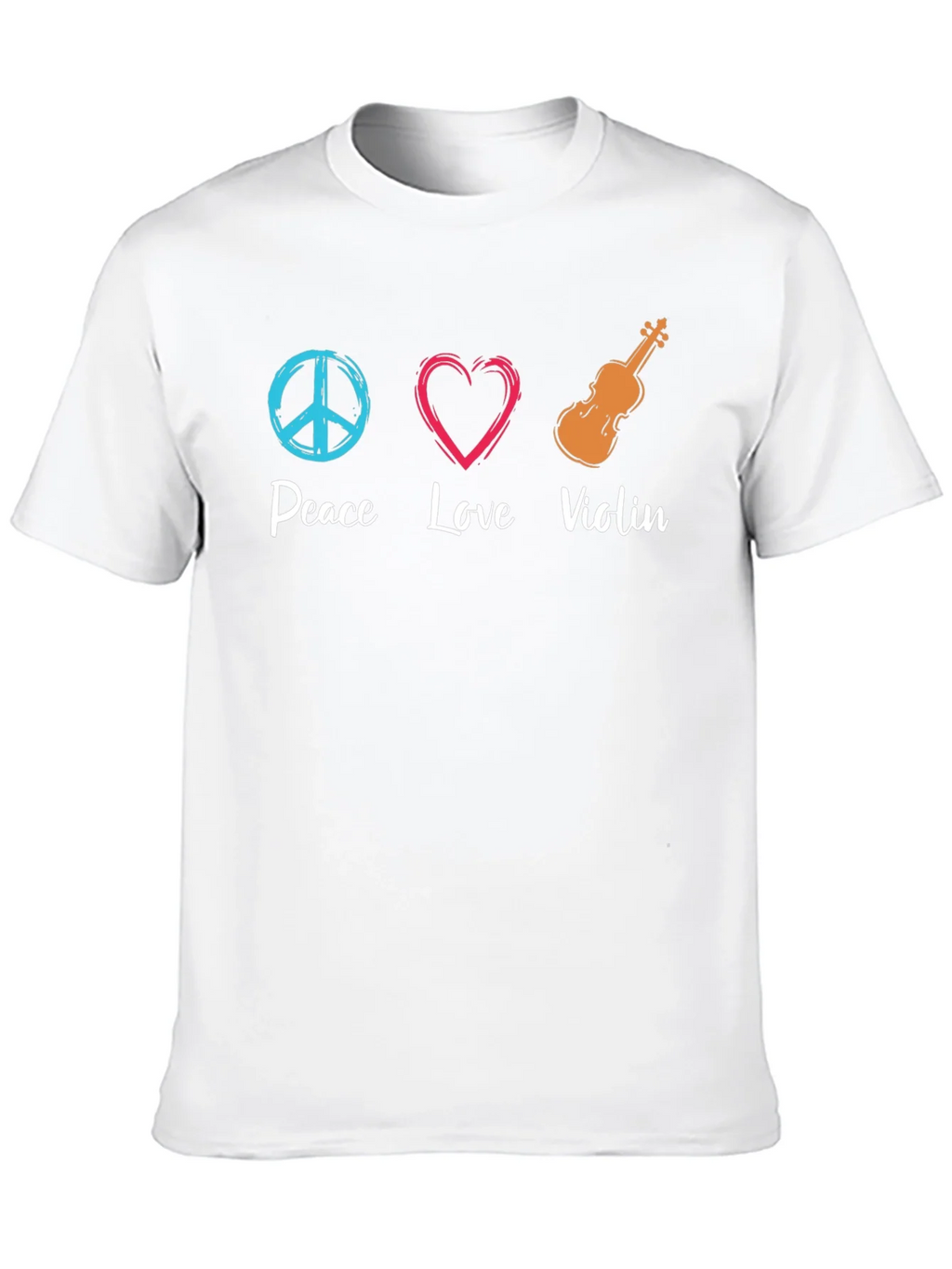 Peace Love Violin Graphic T-Shirt product image 9