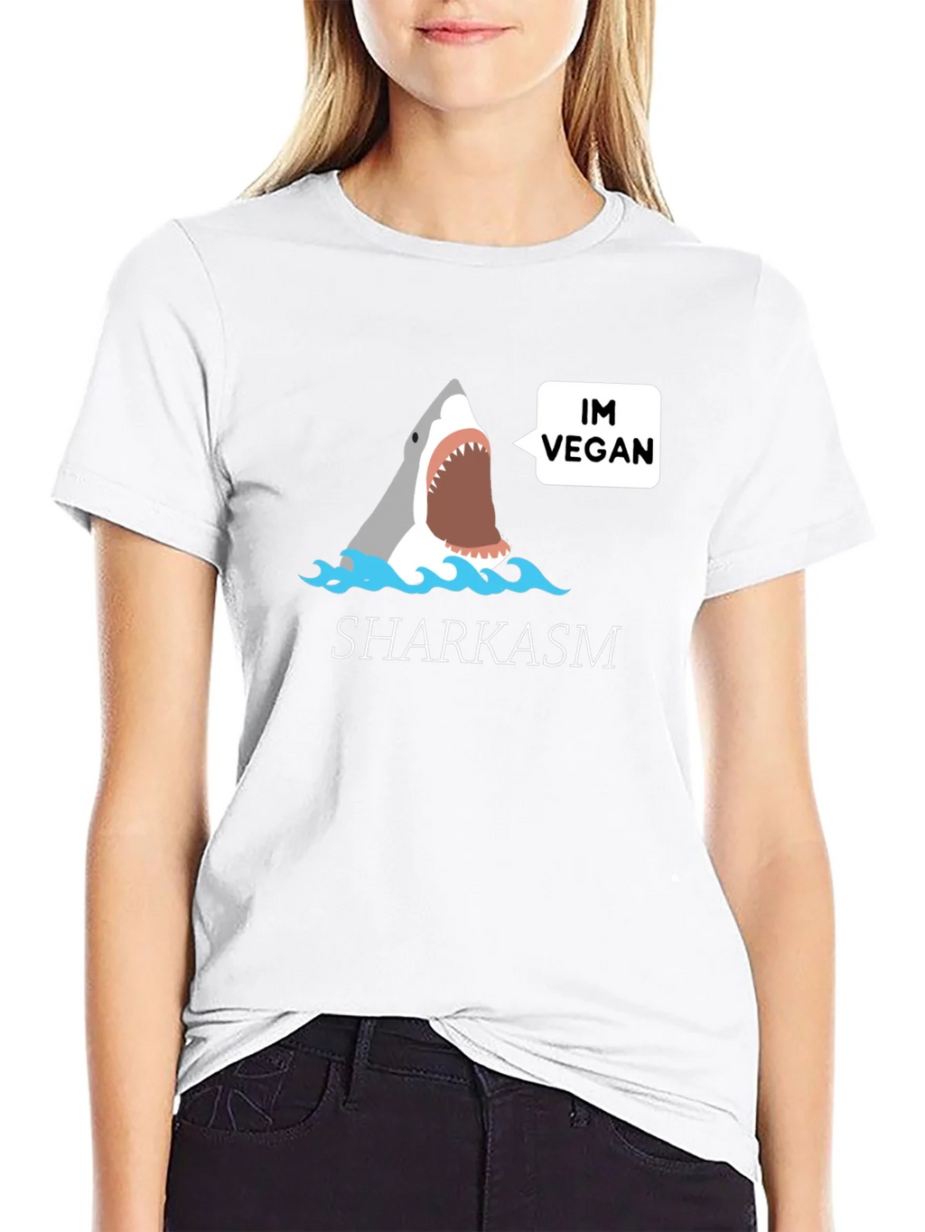 Vegan Shark T-Shirt - Funny Sharkasm Tee product image 8