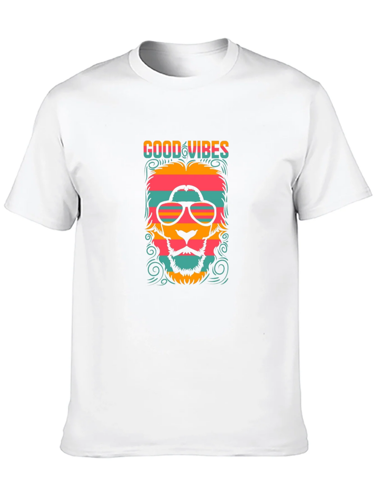 Good Vibes Retro Lion Graphic Tee - Black product image 5