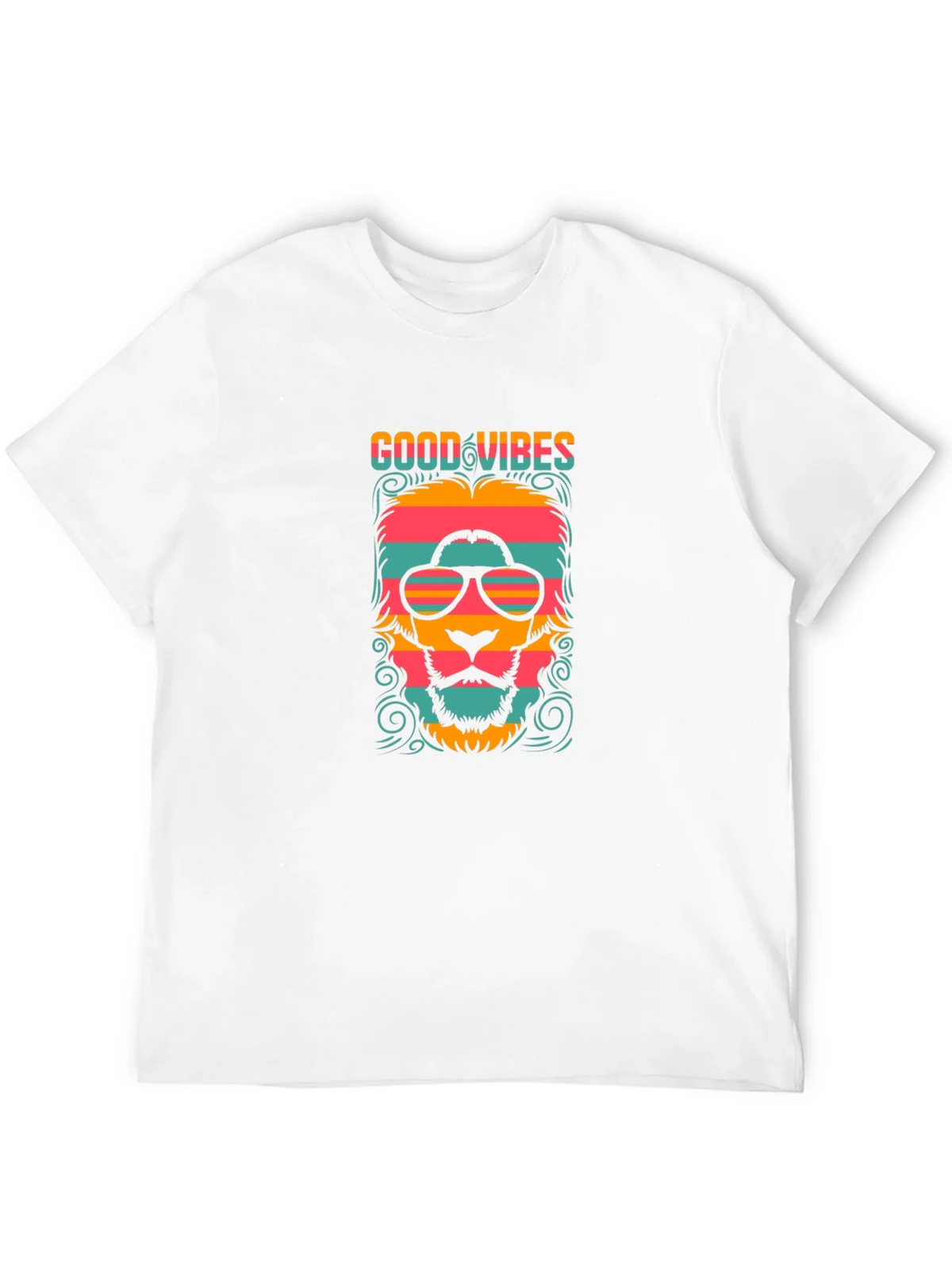 Good Vibes Retro Lion Graphic Tee - Black product image 7