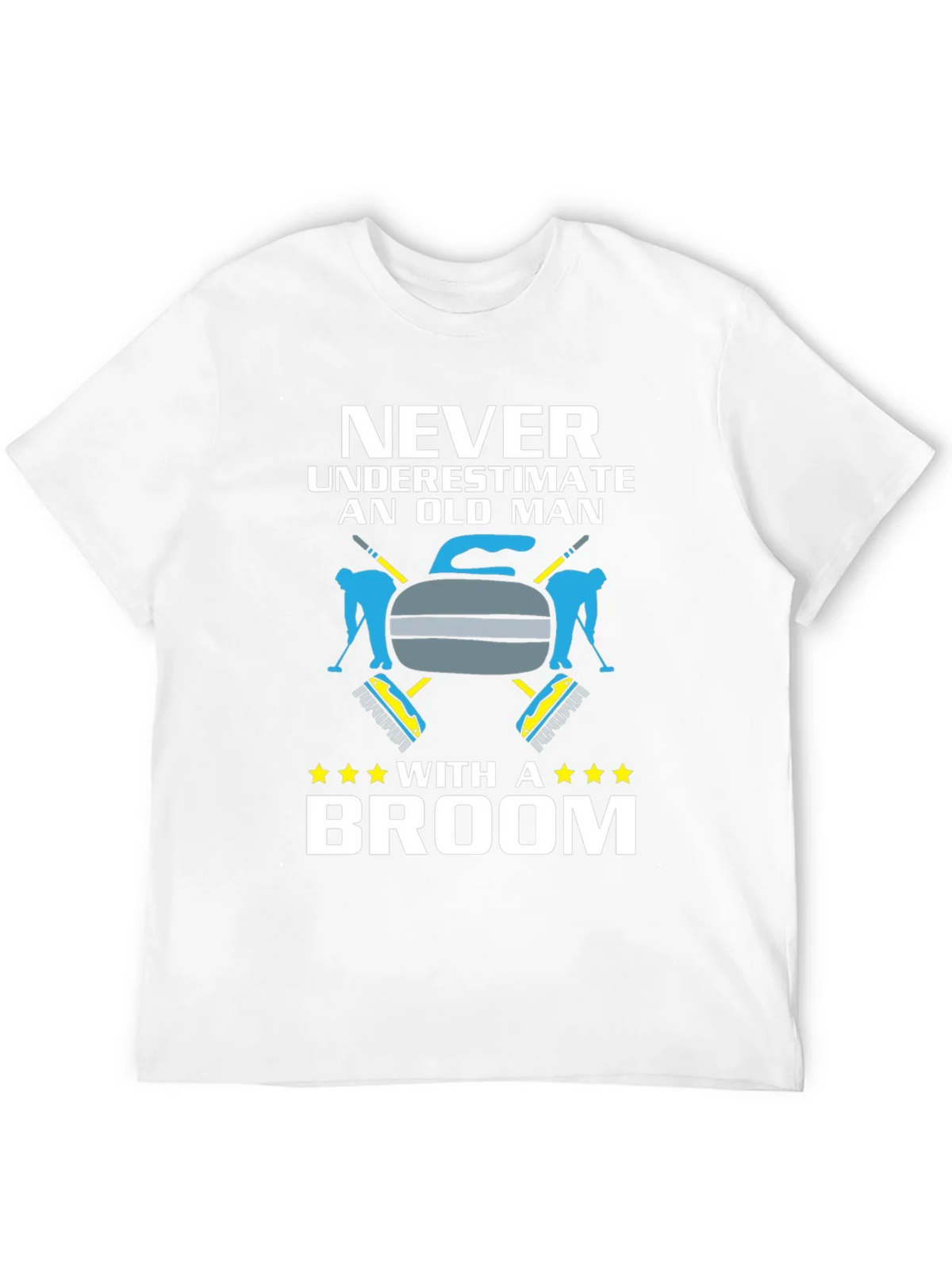 Never Underestimate Old Man With Broom T-Shirt product image 9