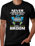 Never Underestimate Old Man With Broom T-Shirt product image 1