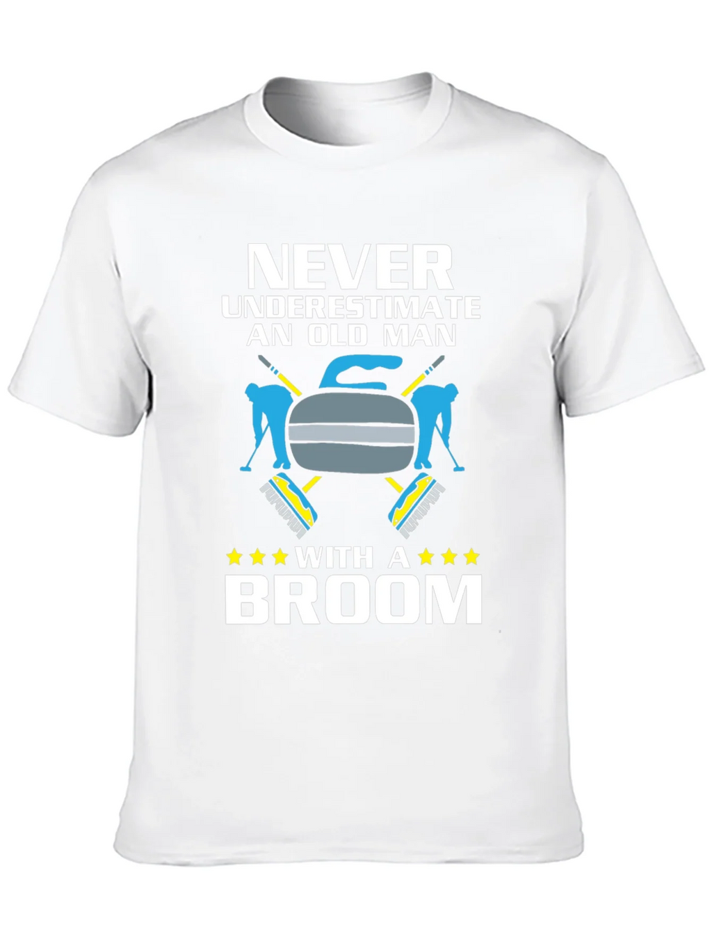 Never Underestimate Old Man With Broom T-Shirt product image 7