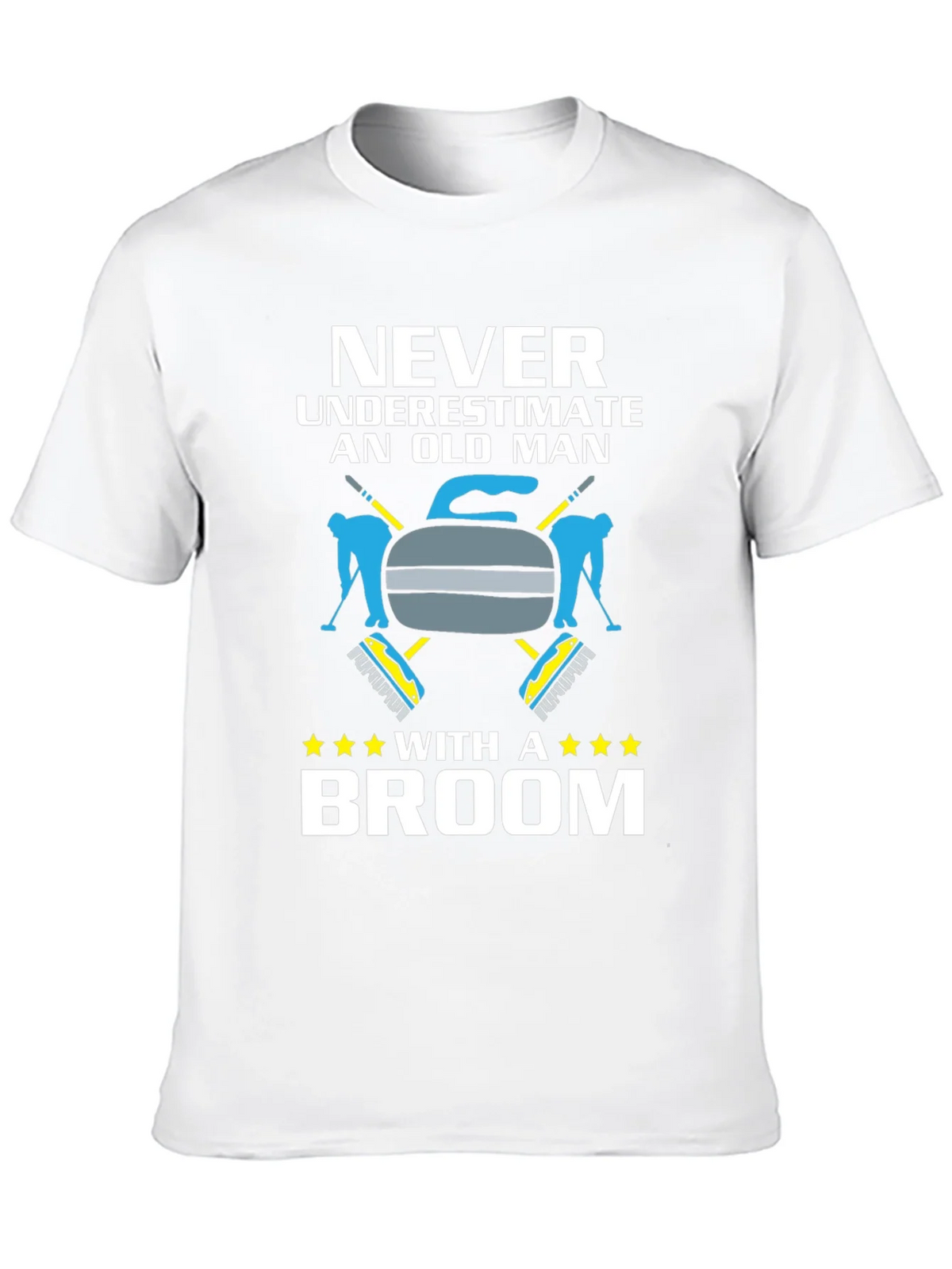 Never Underestimate Old Man With Broom T-Shirt product image 7