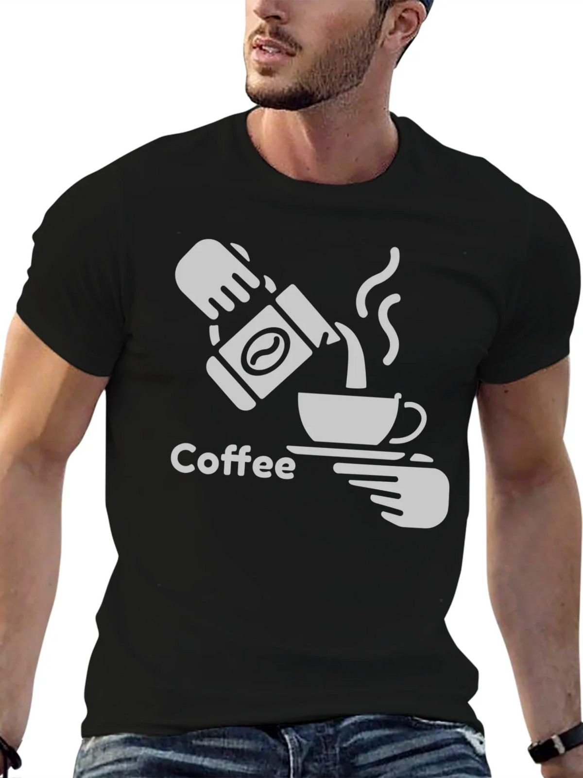 Coffee Graphic Tee - Black Casual T-Shirt product image 6