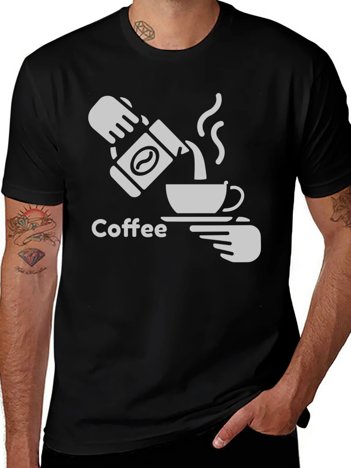 Coffee Graphic Tee - Black Casual T-Shirt product image 1