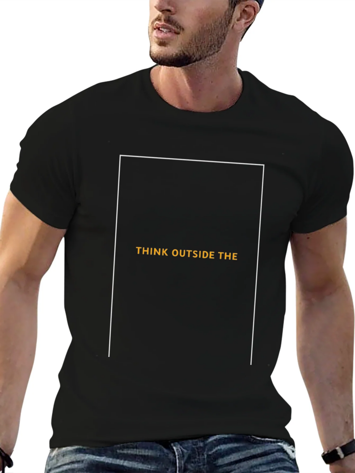 Think Outside the Box Graphic Tee - Black product image 6