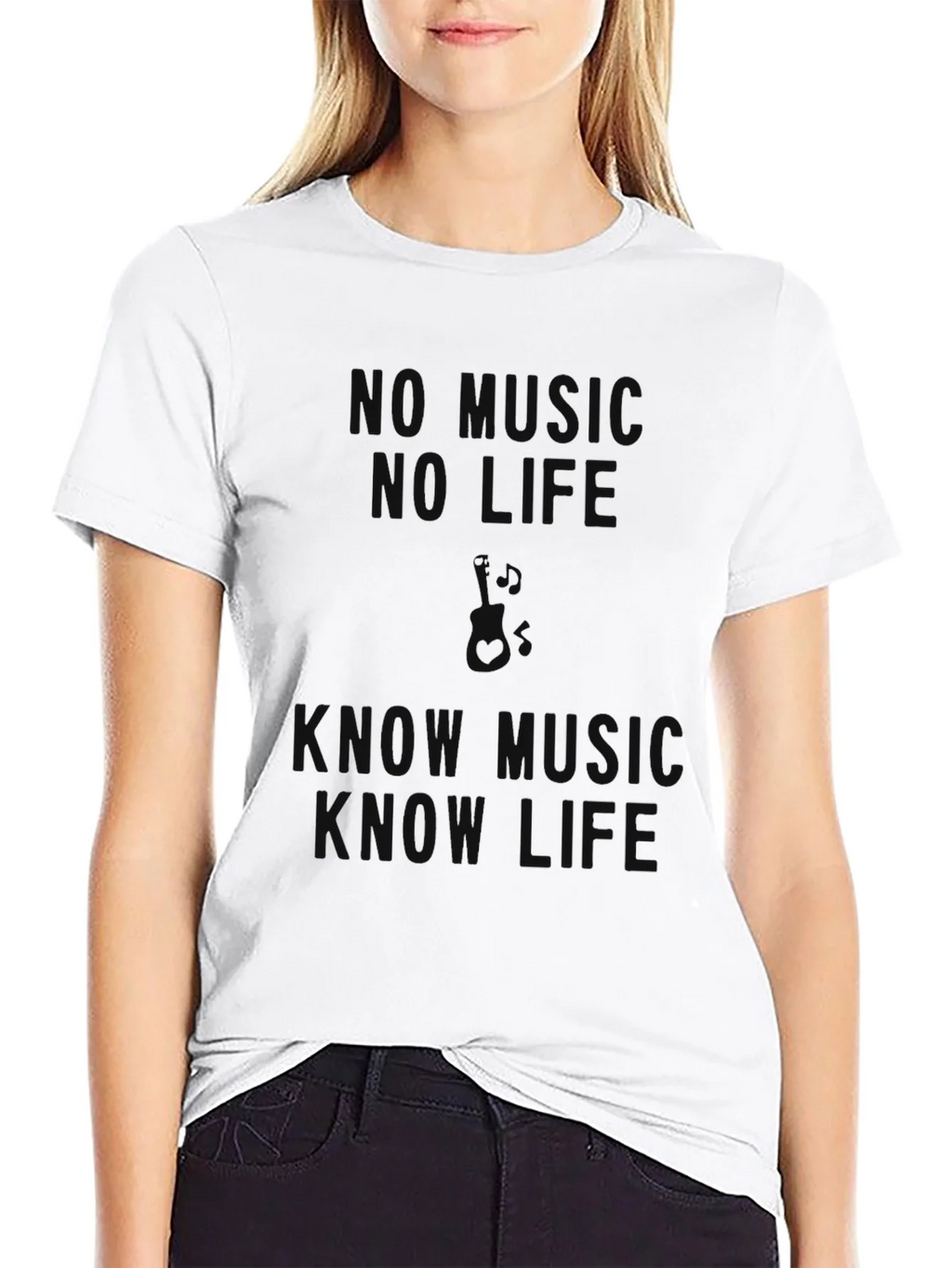 No Music No Life Graphic Tee - Black product image 8