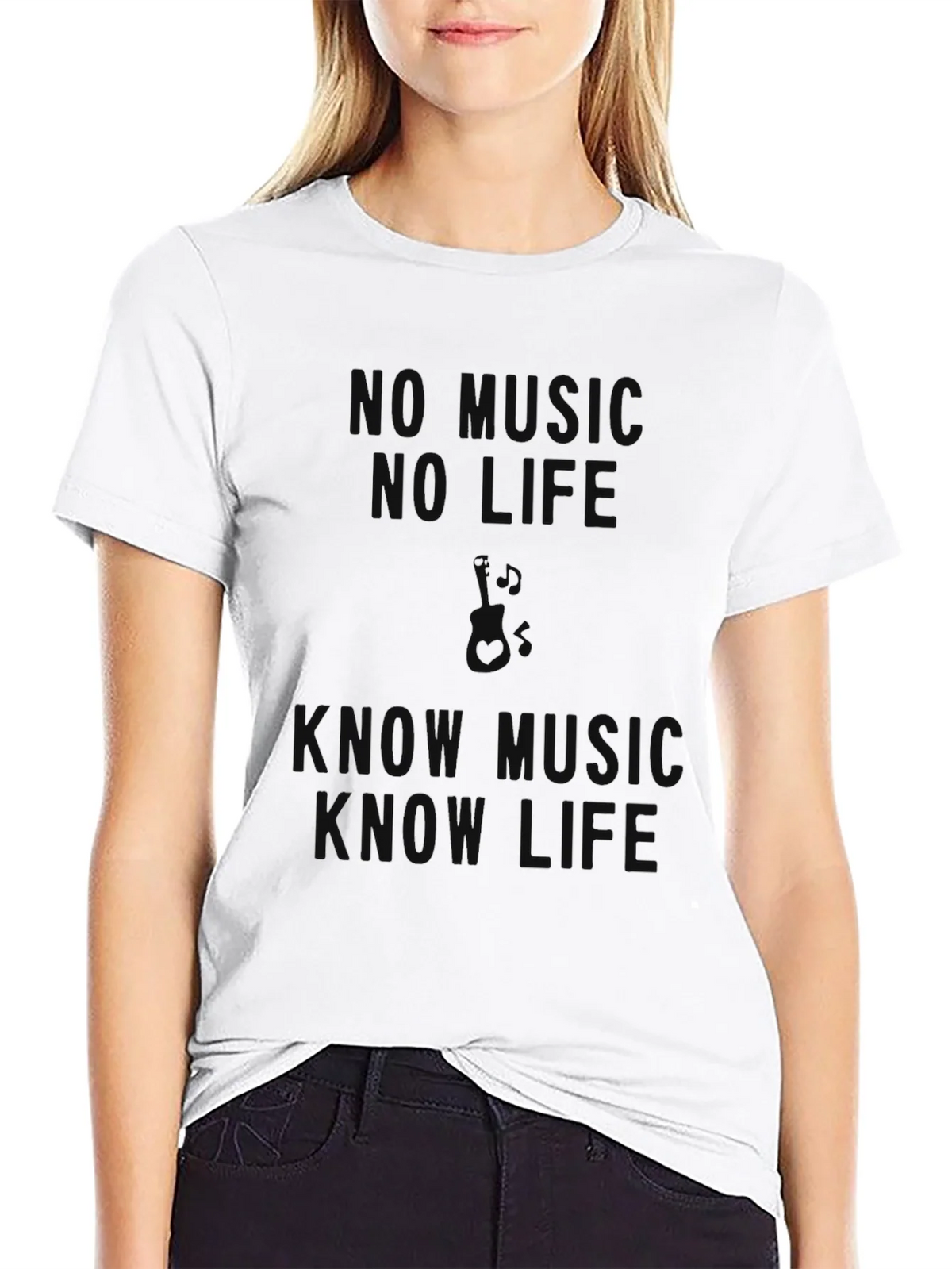 No Music No Life Graphic Tee - Black product image 8