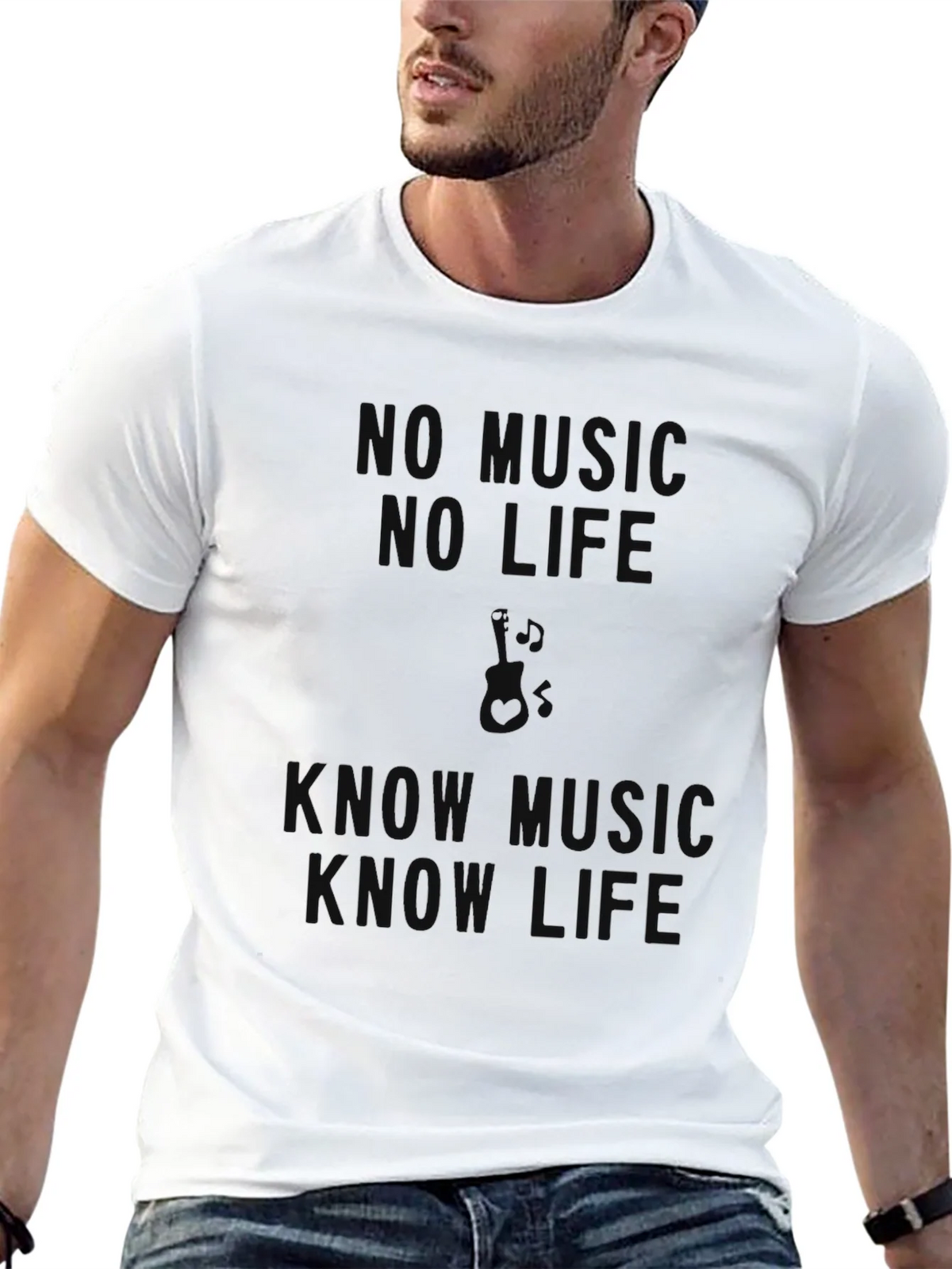 No Music No Life Graphic Tee - Black product image 12