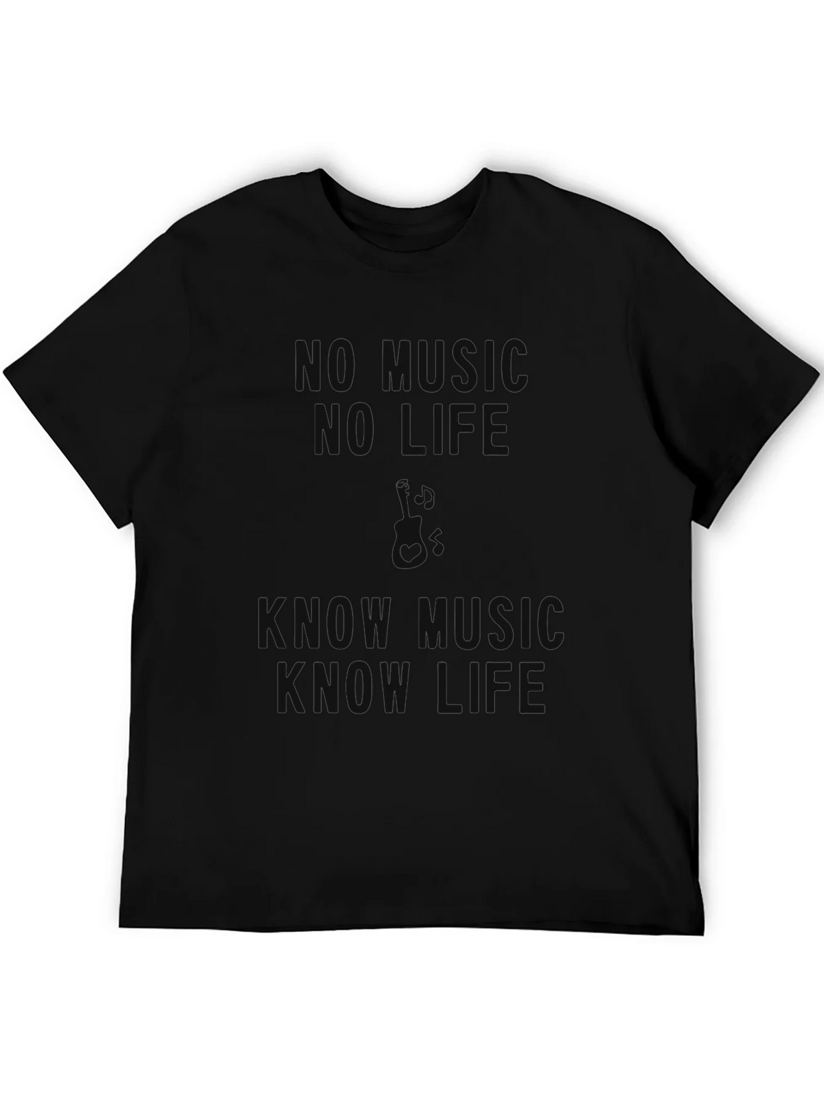 No Music No Life Graphic Tee - Black product image 5