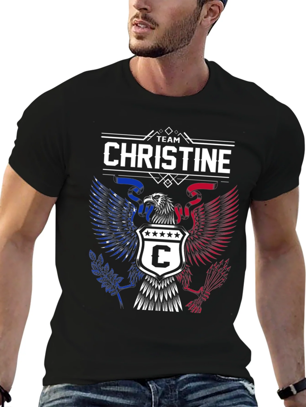 Team Christine Eagle Graphic Tee - Patriotic Design product image 6
