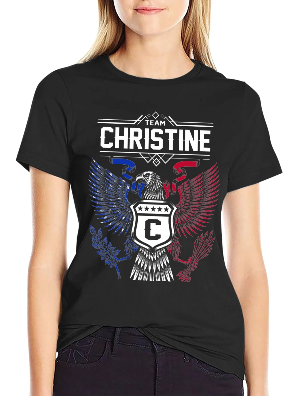 Team Christine Eagle Graphic Tee - Patriotic Design product image 2