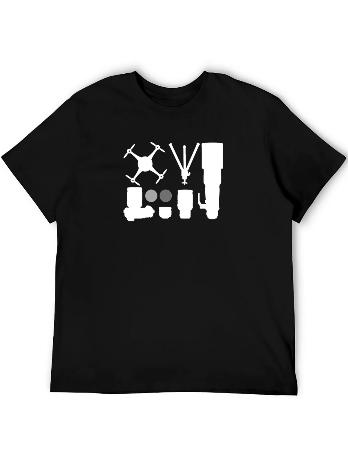 Photography Equipment Black T-Shirt product image 5