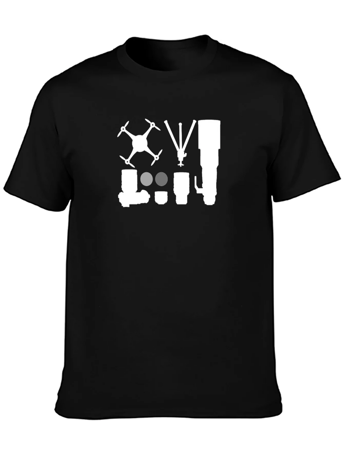 Photography Equipment Black T-Shirt product image 3