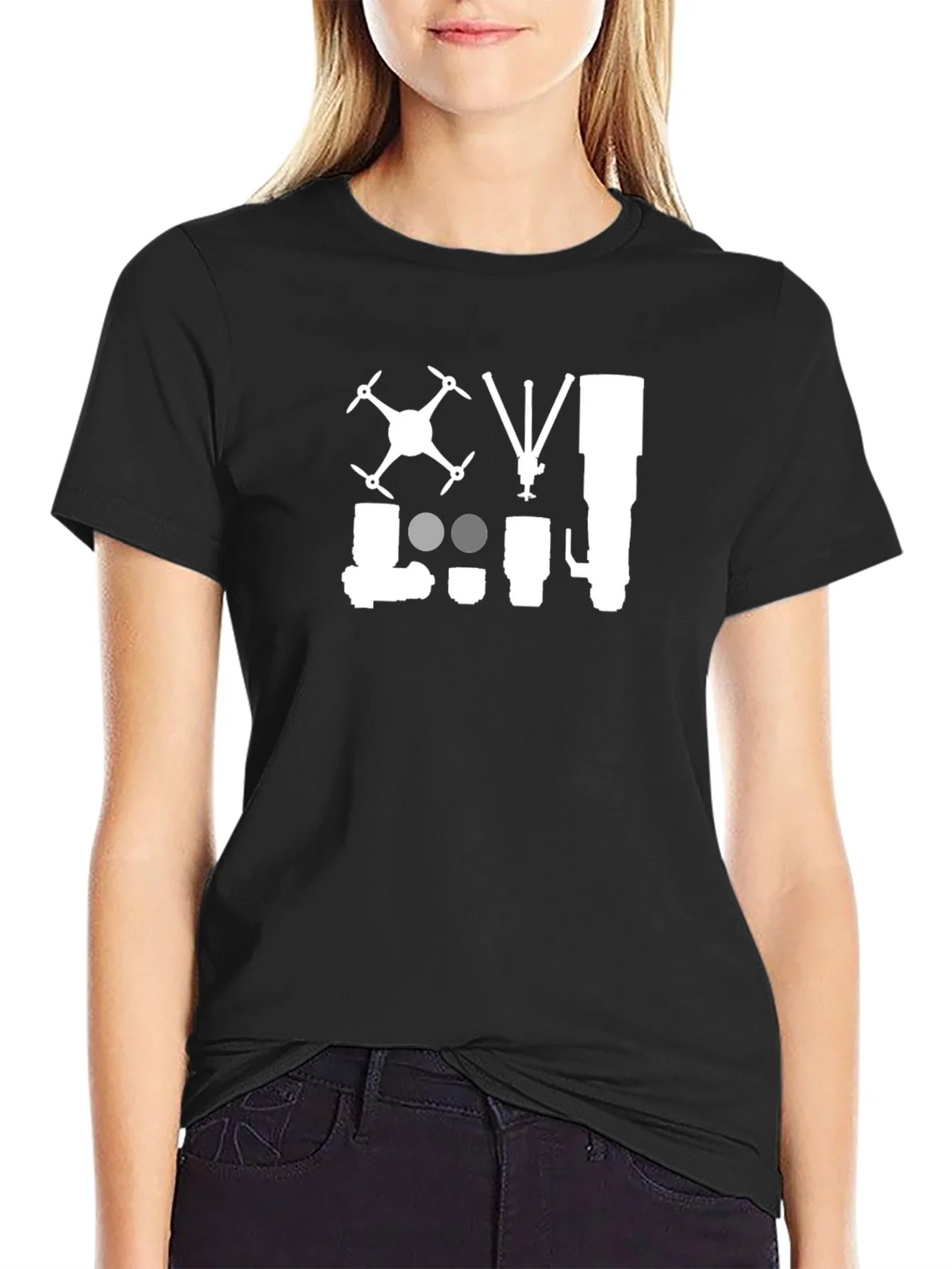 Photography Equipment Black T-Shirt product image 2