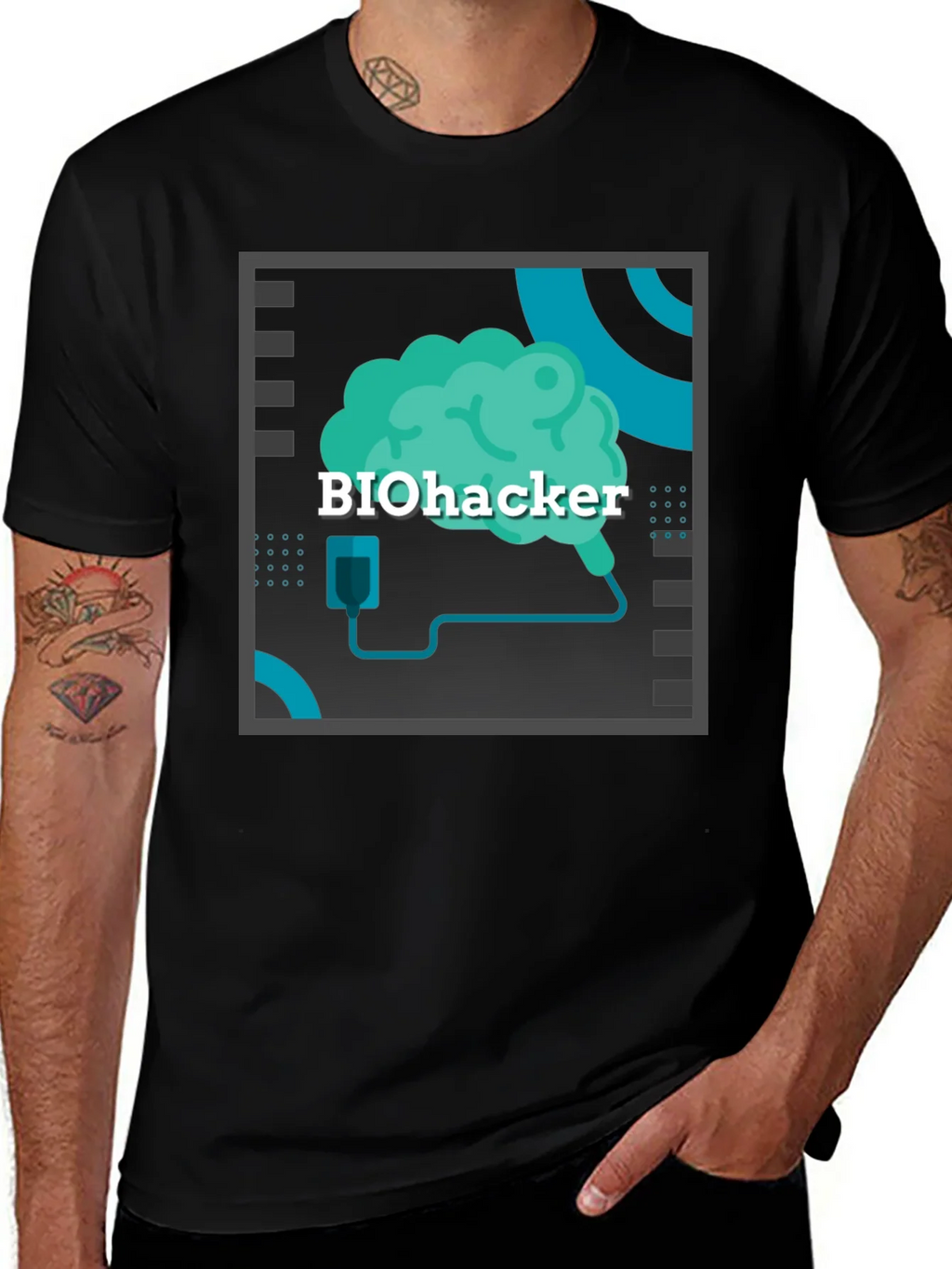 Biohacker Brain T-Shirt - Tech Inspired Apparel product image 1