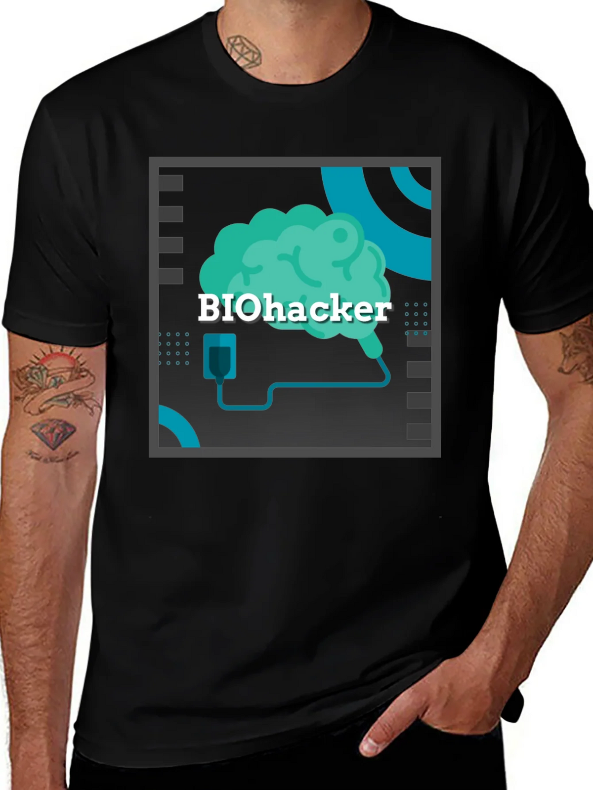 Biohacker Brain T-Shirt - Tech Inspired Apparel product image 1