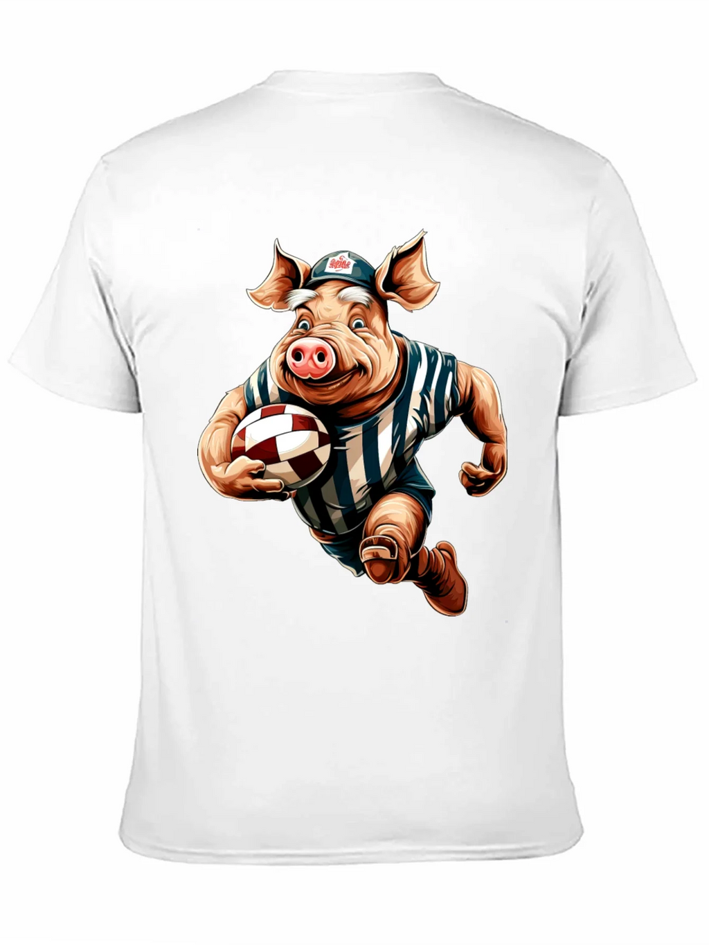 Pig Rugby Player Graphic Tee - Sports Humor Shirt product image 5
