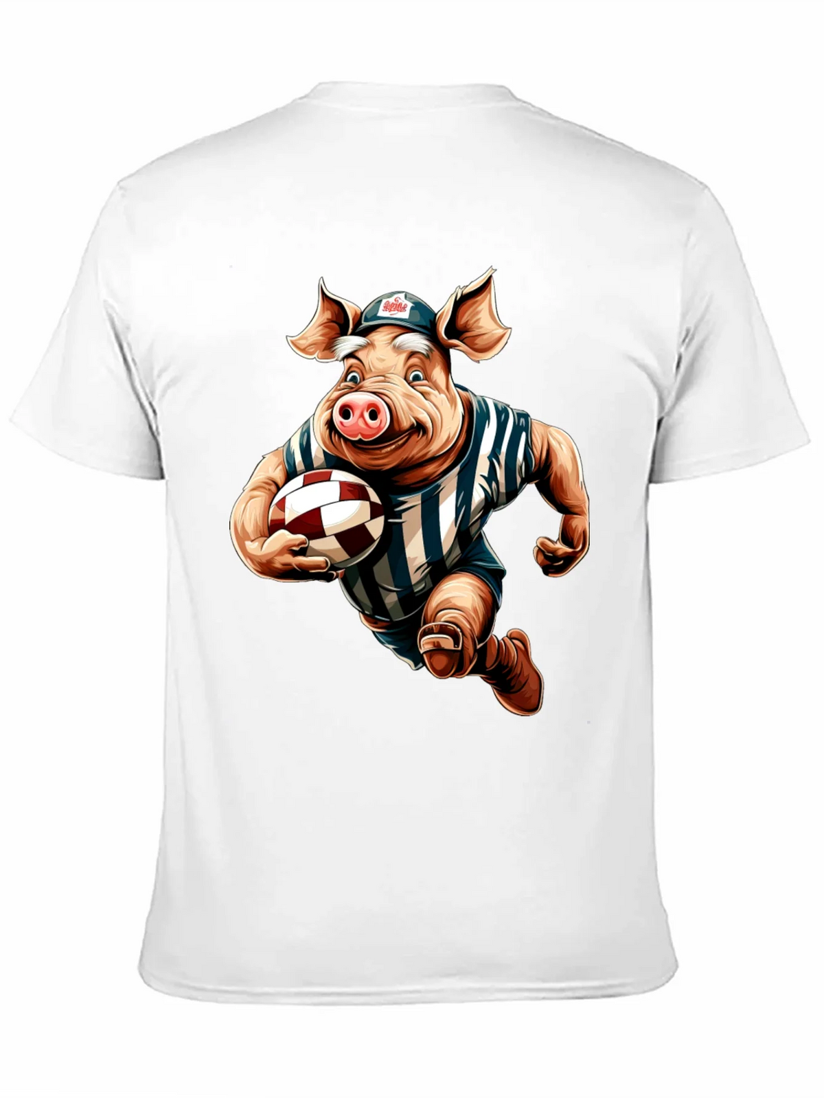 Pig Rugby Player Graphic Tee - Sports Humor Shirt product image 5
