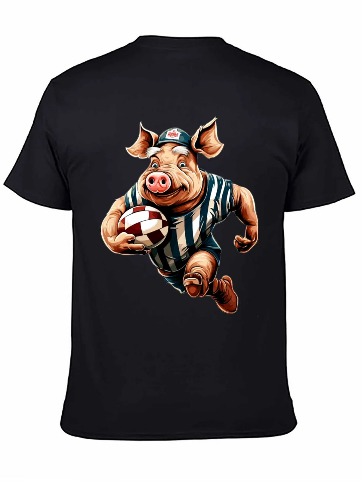 Pig Rugby Player Graphic Tee - Sports Humor Shirt product image 1