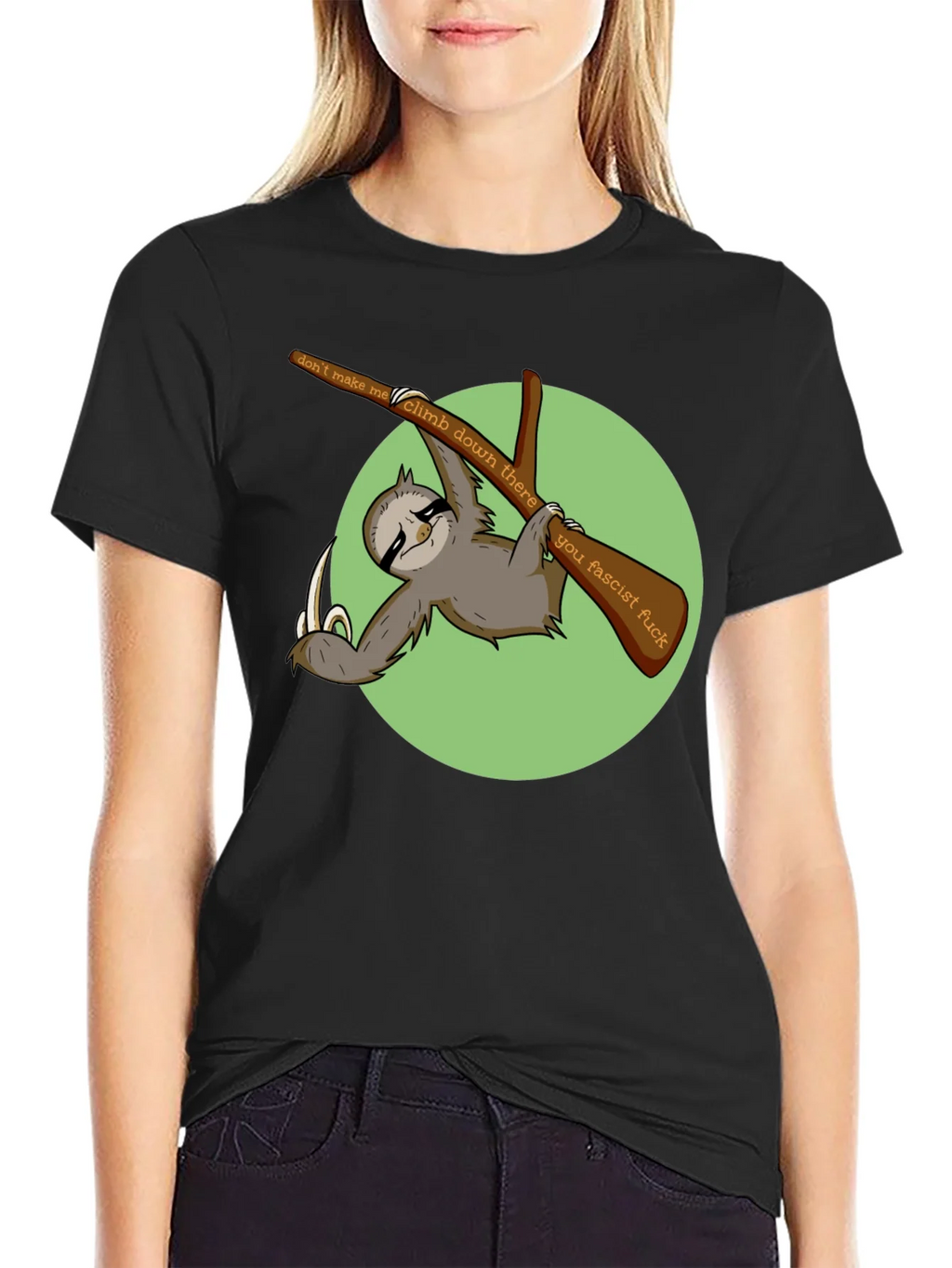 Sloth Graphic T-Shirt: Dont Make Me Climb Down product image 2
