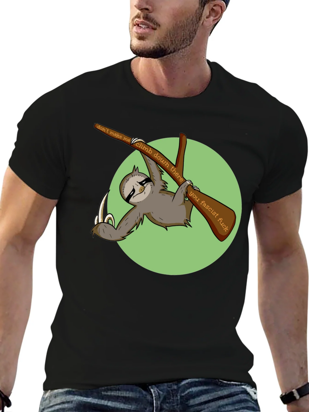 Sloth Graphic T-Shirt: Dont Make Me Climb Down product image 6