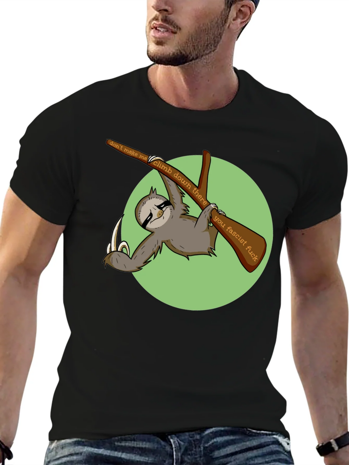 Sloth Graphic T-Shirt: Dont Make Me Climb Down product image 6