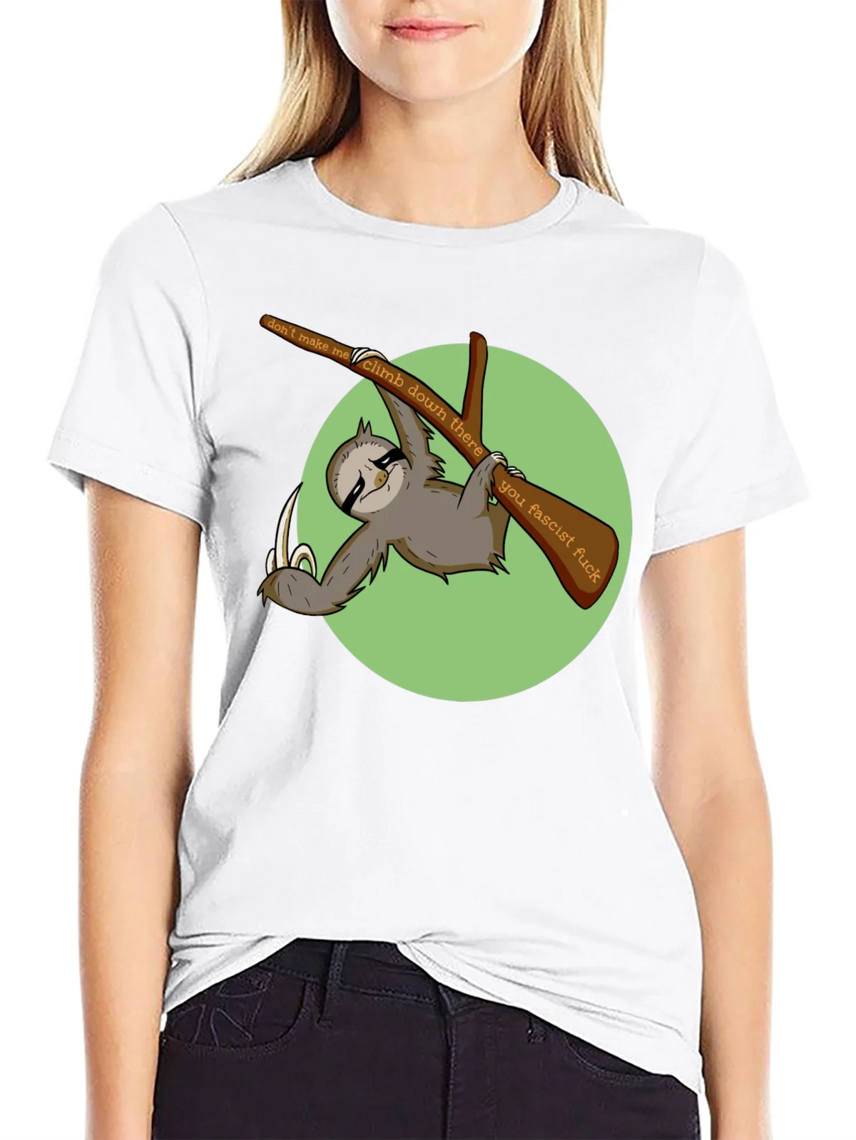 Sloth Graphic T-Shirt: Dont Make Me Climb Down product image 8