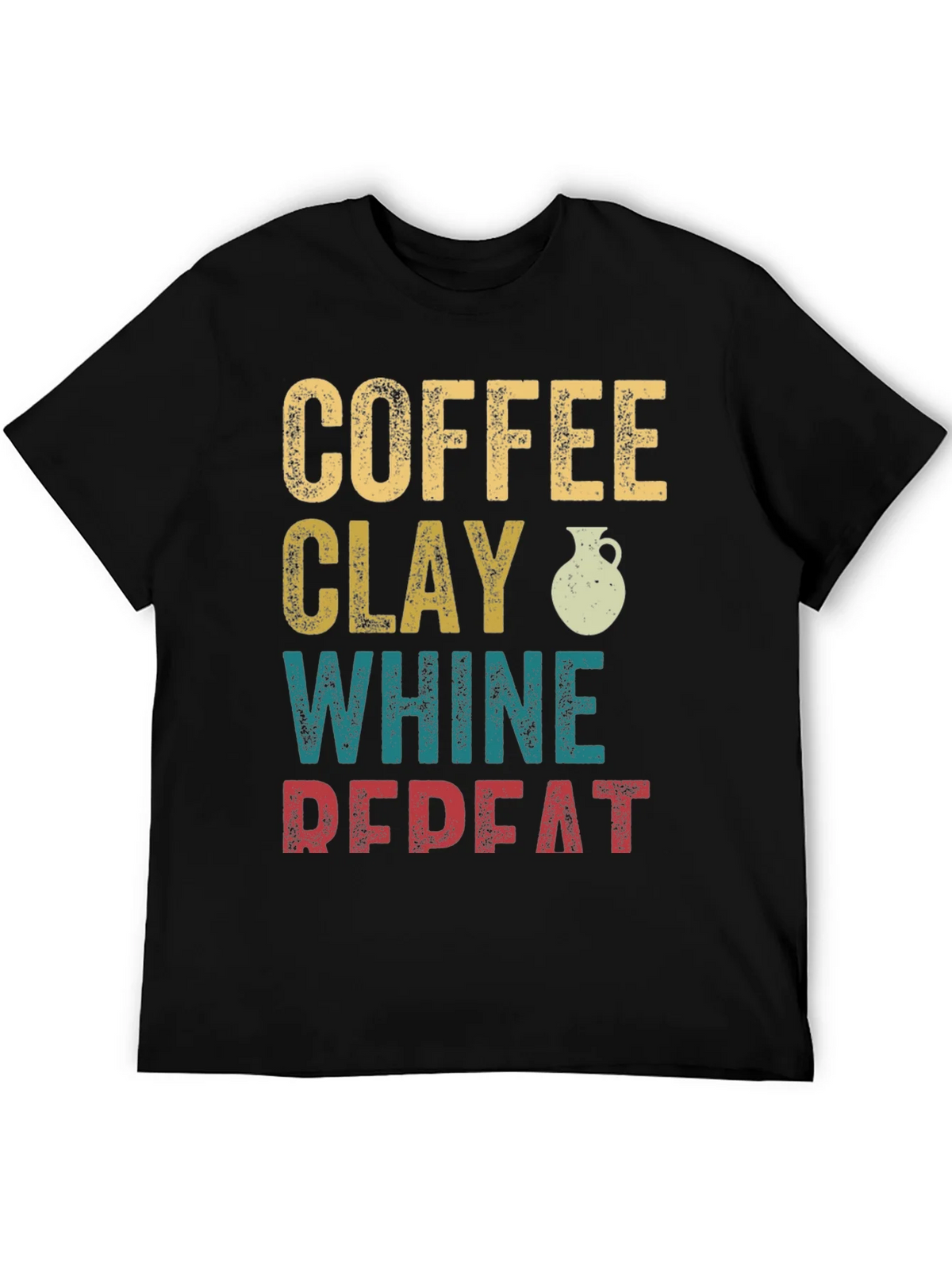 Coffee Clay Whine Repeat Graphic T-Shirt product image 5