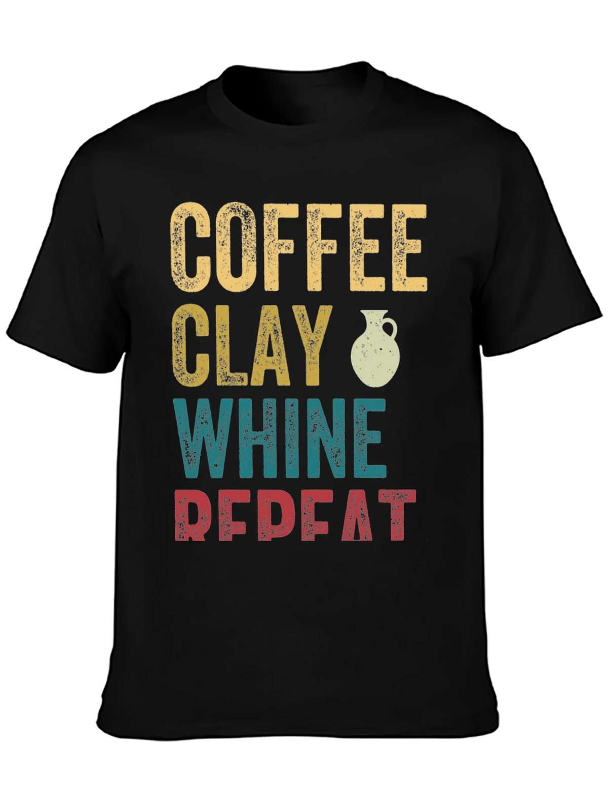 Coffee Clay Whine Repeat Graphic T-Shirt product image 3